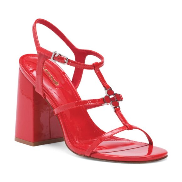 Larroude Shoes - LARROUDE Made In Brazil Patent Leather Hana Sandals